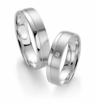 Trouwringen witgoud mat & glans Trouwringen witgoud mat & glans