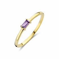 ring met geboortesteen amethist juni