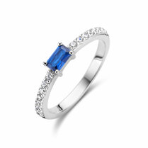 ring blauw en wit zirkonia