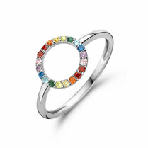 ring rondje regenboog zirkonia