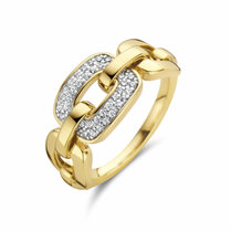ring schakel diamant 0.16ct h si