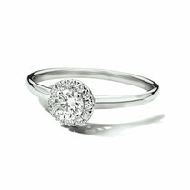 ring lab grown diamant 0.33ct h si halo
