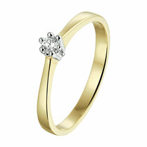 ring diamant 0.10ct h si