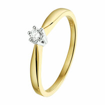 ring diamant 0.08ct h si