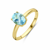 ring blauw topaas
