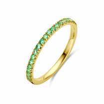 ring met geboortesteen smaragd mei