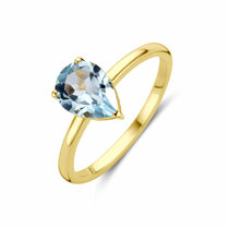 ring blauw topaas