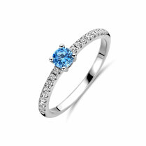 ring wit en blauw zirkonia