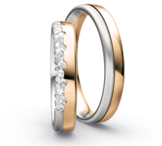 wit-rosegoud Trouwringen