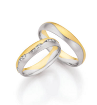 wit-geel gouden Trouwringen