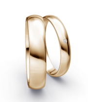 Smalle champagnegouden ring