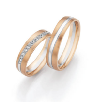 champagne - witgouden Trouwringen