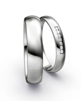 Smalle platina ringen