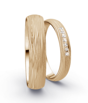 Smalle champagnegouden ring