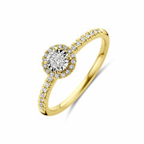 ring diamant 0.22ct h si