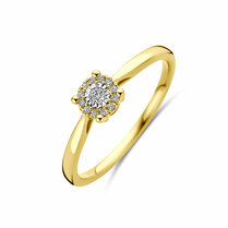 ring diamant 0.07ct h si