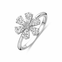 ring bloem wit zirkonia