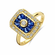 ring saffier en diamant 0.25ct h si