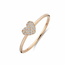 ring hartje diamant 0.075ct h si