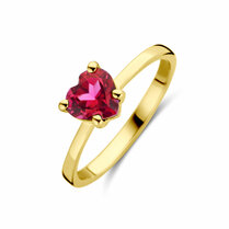 ring hart roze topaas