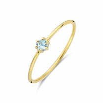 ring met geboortesteen aquamarijn maart