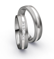 Trouwringen Titanium met WitGoud