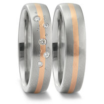 Titanium goud trouwringen