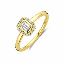 ring diamant 0.31ct h si halo