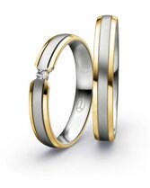 geelgoud/platina trouwringen