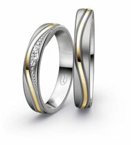 geelgoud/platina trouwringen