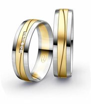 Geelgouden-platina Trouwringen