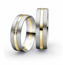 Geelgouden-platina Trouwringen