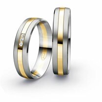 Geelgouden-platina Trouwringen