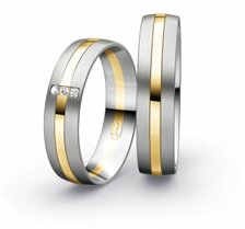 Geelgouden-platina Trouwringen