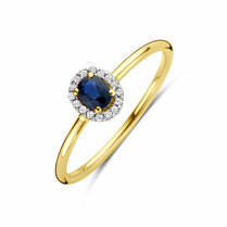 ring saffier en diamant 0.05ct h si