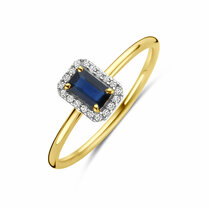 ring saffier en diamant 0.06ct h si
