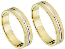 14 k Gouden Trouwringen + Gratis Briljant