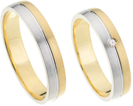 14 k Gouden Trouwringen + Gratis Briljant