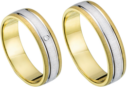 14 k Gouden Trouwringen + Gratis Briljant 14 k Gouden Trouwringen + Gratis Briljant