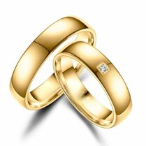 14 k Gouden Trouwringen + Gratis Briljant