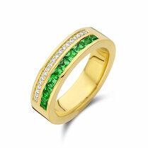 ring smaragd 0.72ct en diamant 0.12ct g vsi