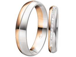 wit-rosegoud Trouwringen