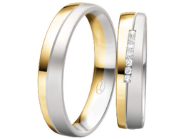 wit-geel gouden Trouwringen