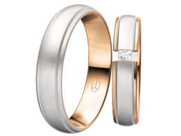 wit-rosegoud Trouwringen