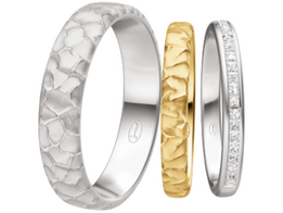 wit-geel gouden Trouwringen