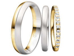 wit-geel gouden Trouwringen