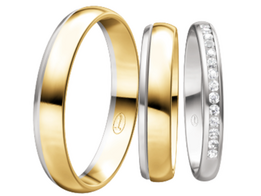 wit-geel gouden Trouwringen
