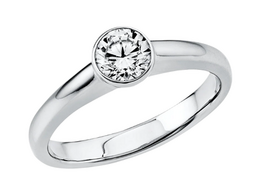 Witgouden aanzoeksring met briljant Witgouden aanzoeksring met briljant