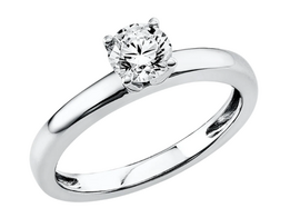 Witgouden aanzoeksring met briljant Witgouden aanzoeksring met briljant