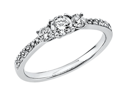 Witgouden aanzoeksring met briljant Witgouden aanzoeksring met briljant